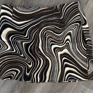 Retro Brown & Black Mini Skirt